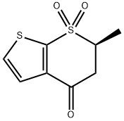 4H-Thieno[2,3-b]thiopyran-4-one,5,6-dihydro-6-methyl-, 7,7-dioxide, (6S) 化学構造式