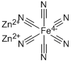 六(氰基-KAPPAC)高铁酸(4-)二锌盐, 14883-46-6, 结构式