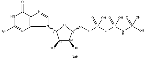 5'-GUANYLYLIMIDODIPHOSPHATE TRISODIUM Structure