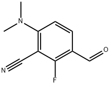 6-二甲氨基-2-氟-3-甲酰苯甲腈, 148901-53-5, 结构式