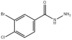 3-ブロモ-4-クロロベンズヒドラジド 化学構造式