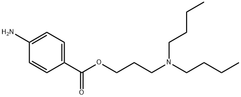 3-(ジブチルアミノ)-1-プロパノールp-アミノベンゾアート 化学構造式