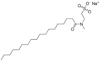 2-(N-メチル-N-ステアロイルアミノ)エタンスルホン酸ナトリウム 化学構造式