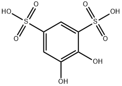 1,2-ジヒドロキシ-3,5-ベンゼンジスルホン酸 化学構造式
