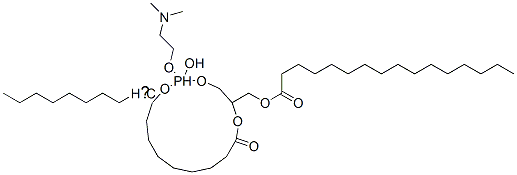 (R)-1-[[(HEXADECANOYL)OXY]METHYL]-4-HYDROXY-8-METHYL-3,5-DIOXA-8-AZA-4-PHOSPHANON-1-YL OLEATE P-OXID 结构式