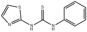 苯基-3-(2-噻唑基)-2-硫脲, 14901-16-7, 结构式