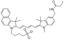 4,5-BENZO-5'-(IODOACETAMINOMETHYL)-1',3,3,3',3'-PENTAMETHYL-1-(4-SULFOBUTYL) INDODICARBOCYANINE Structure