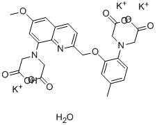 QUIN&NBSP;2 カリウム塩 水和物 化学構造式