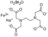 エチレンジアミン四酢酸モノナトリウム鉄(III)水和物 化学構造式