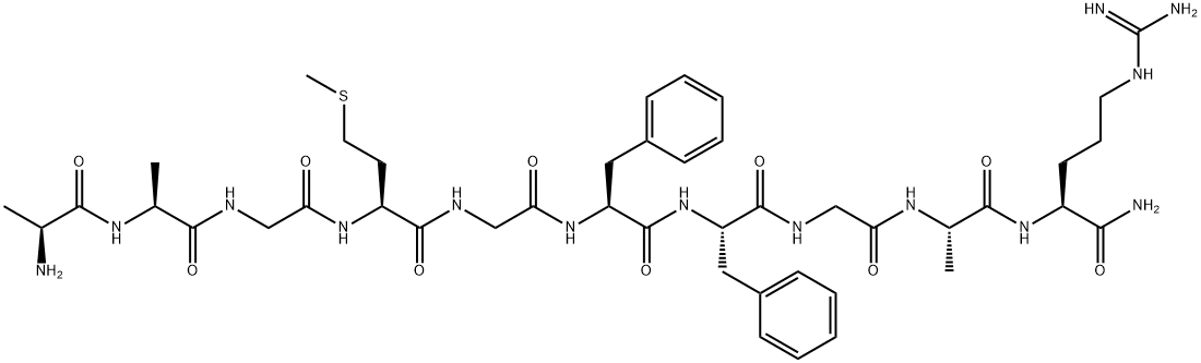 ALA-ALA-GLY-MET-GLY-PHE-PHE-GLY-ALA-ARG-NH2, 149097-04-1, 结构式