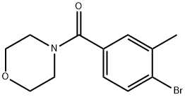 (4-ブロモ-3-メチルフェニル)(モルホリノ)メタノン 化学構造式