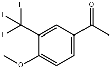 4'-メトキシ-3'-(トリフルオロメチル)アセトフェノン 化学構造式