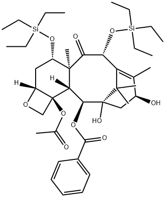 7,10-Bis[O-(triethylsilyl)]-10-deacetyl Baccatin III Structure