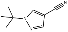 1 -叔丁基-1H -吡唑- 4 -腈, 149139-43-5, 结构式