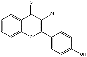 3,4'-ジヒドロキシフラボン 化学構造式