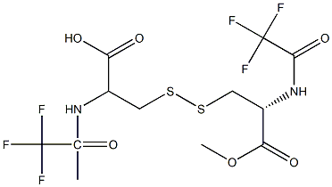 N,N'-ビス(トリフルオロアセチル)-L-シスチンジメチル 化学構造式
