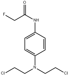4'-[ビス(2-クロロエチル)アミノ]-2-フルオロアセトアニリド 化学構造式