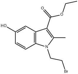 Indole-3-carboxylic acid, 1-(2-bromoethyl)-5-hydroxy-2-methyl-, ethyl  ester Structure