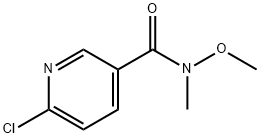 6-クロロ-N-メトキシ-N-メチルニコチンアミド 化学構造式