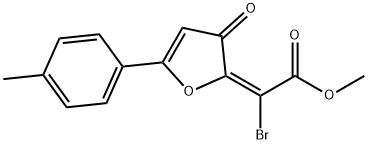 Methyl bromo(5-(4-methylphenyl)-3-oxo-2(3H)-furanylidene)acetate (Z)- Structure
