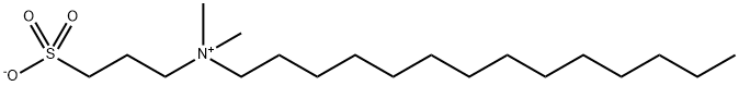 3-(テトラデシルジメチルアミニオ)プロパン-1-スルホナート 化学構造式