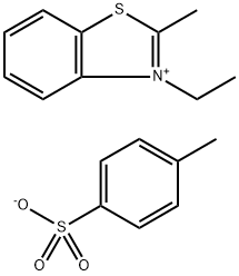 3-エチル-2-メチルベンゾチアゾール-3-イウム·4-メチルベンゼンスルホナート 化学構造式