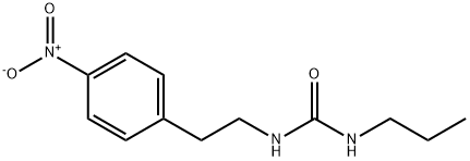 N-[2-(4-Nitrophenyl)ethyl]-N'-propylurea 化学構造式