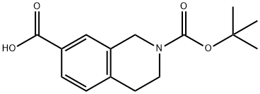2-BOC-7-羧基-1,2,3,4-四氢异喹啉 结构式