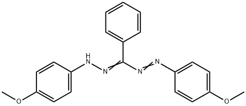 1,5-ビス(4-メトキシフェニル)-3-フェニルホルマザン 化学構造式