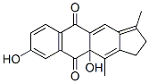 2,10a-Dihydro-8,10a-dihydroxy-3,11-dimethyl-1H-cyclopent(b)anthracene- 5,10-dione Struktur