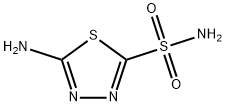 2-アミノ-1,3,4-チアジアゾール-5-スルホンアミド 化学構造式