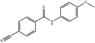 N-(4-シアノフェニル)-4-メトキシベンズアミド 化学構造式