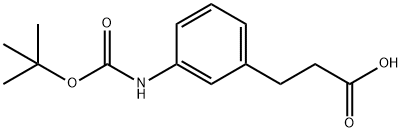 3-{3-[(叔丁氧羰基)氨基]苯基}丙酸,149506-04-7,结构式