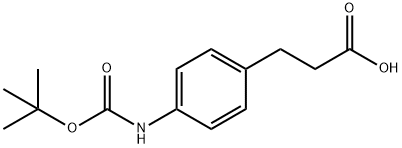 3-(N-叔丁氧羰基-4-氨基苯基)丙酸,149506-05-8,结构式