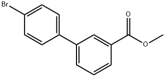 Methyl 3-(4-bromophenyl)benzoate, 4-Bromo-3'-(methoxycarbonyl)biphenyl Structure