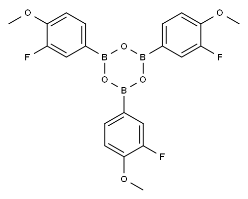 3-Fluoro-4-methoxyphenyl boronic acid anhydride Struktur