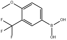 4-メトキシ-3-(トリフルオロメチル)フェニルボロン酸 化学構造式