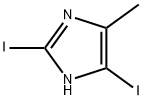 2,5-ジヨード-4-メチル-1H-イミダゾール 化学構造式