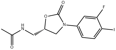 (S)-N-[3-(3-氟-4-碘-苯基)-2-氧代-唑烷-5-甲基]-乙酰氨, 149524-45-8, 结构式