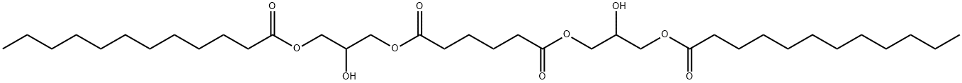 双(3-十二酰氧基-2-羟丙基)己二酸酯 结构式