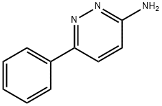 3-アミノ-6-フェニルピリダジン 化学構造式
