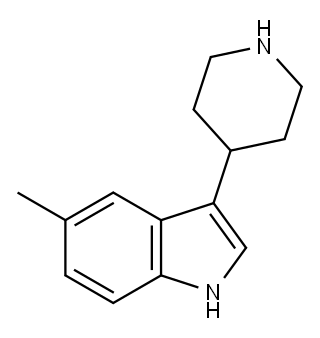 5-甲基-3-哌啶基-4-基-1H-吲哚盐酸盐, 149669-44-3, 结构式