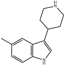 5-甲基-3-哌啶基-4-基-1H-吲哚盐酸盐, 149669-44-3, 结构式