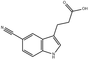 1H-INDOLE-3-PROPANOIC ACID, 5-CYANO-,149681-66-3,结构式