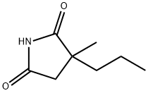 alpha-甲基-alpha-丙基琥珀酰亚胺, 1497-19-4, 结构式