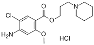 3-(哌啶-1-基)丙基 4-氨基-5-氯-2-甲氧基苯甲酸酯 盐酸盐, 149719-06-2, 结构式