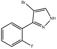 4-BROMO-3-(2-FLUOROPHENYL)-1H-PYRAZOLE Structure