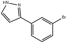 3-(3-ブロモフェニル)-1H-ピラゾール 化学構造式