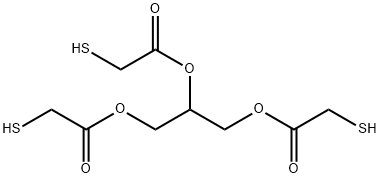 トリス(メルカプト酢酸)1,2,3-プロパントリイル 化学構造式