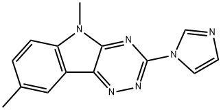 3-(1H-Imidazol-1-yl)-5,8-dimethyl-5H-1,2,4-triazino(5,6-b)indole 结构式